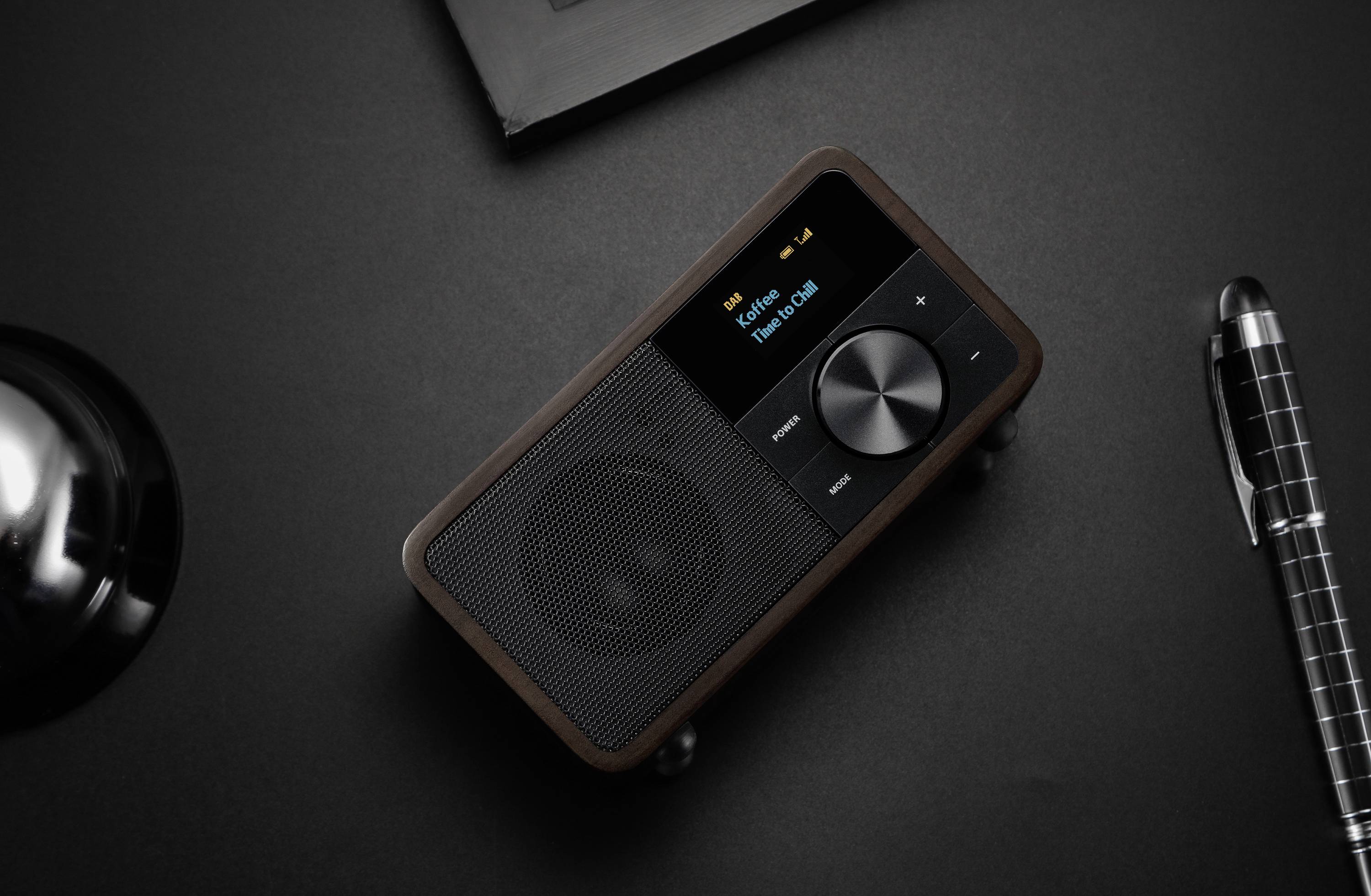 Sangean Genuine Mini DDR-7 Radio de table DAB+, FM AUX, Bluetooth marron foncé