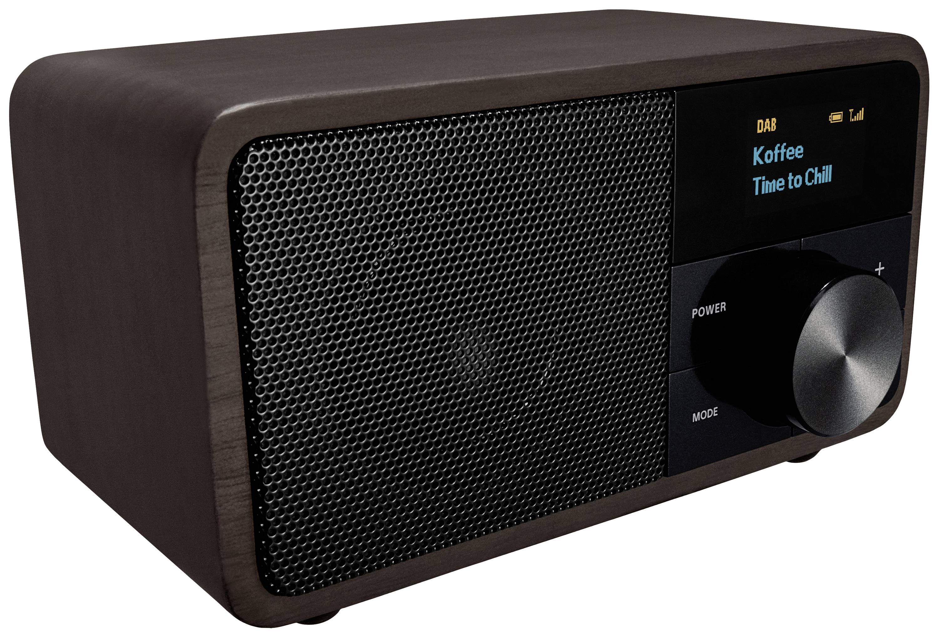Sangean Genuine Mini DDR-7 Radio de table DAB+, FM AUX, Bluetooth marron foncé