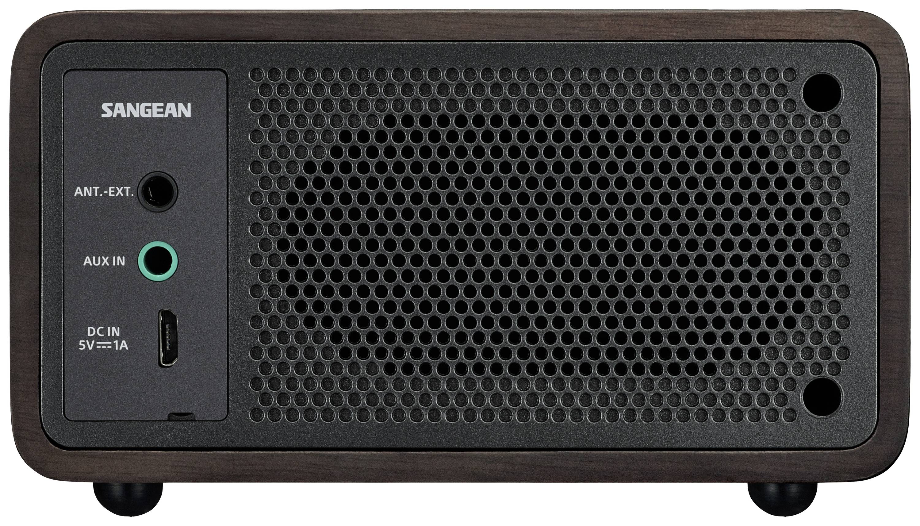 Sangean Genuine Mini DDR-7 Radio de table DAB+, FM AUX, Bluetooth marron foncé