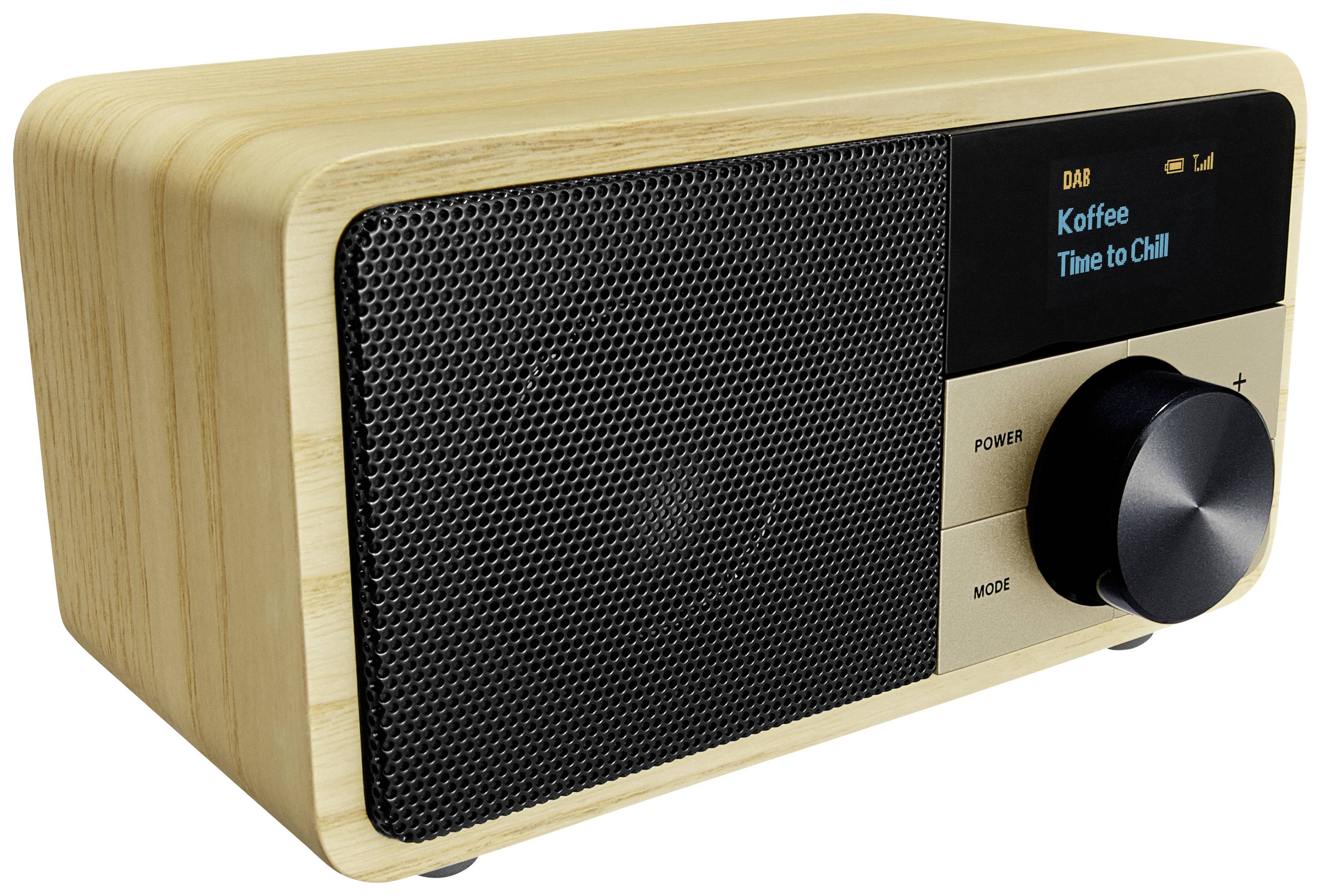 Sangean Genuine Mini DDR-7 Radio de table DAB+, FM AUX, Bluetooth bois