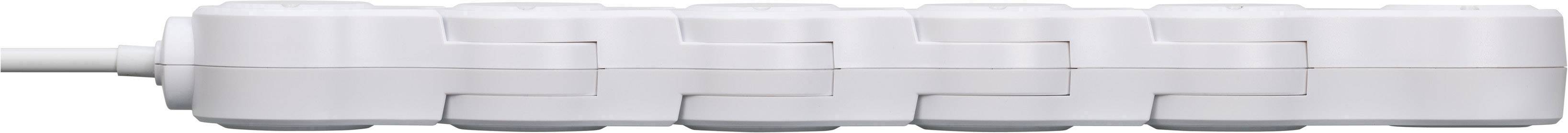 Bloc multiprise avec interrupteur Brennenstuhl 1155350210 x5 blanc contact de protection 1 pc(s)