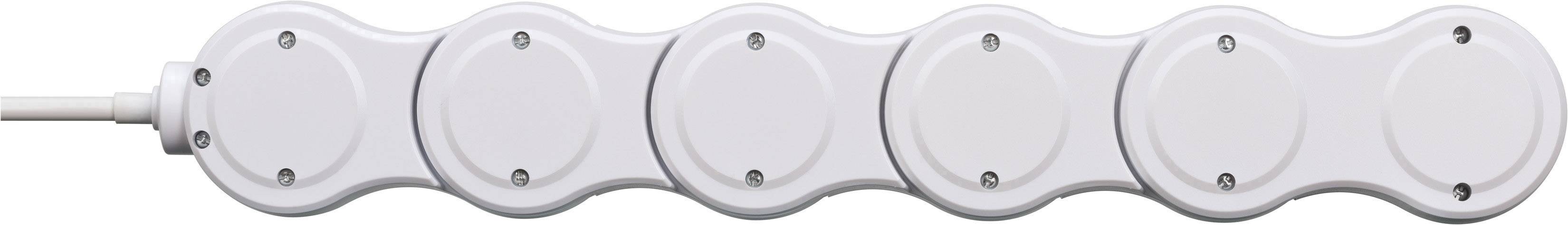 Bloc multiprise avec interrupteur Brennenstuhl 1155350210 x5 blanc contact de protection 1 pc(s)