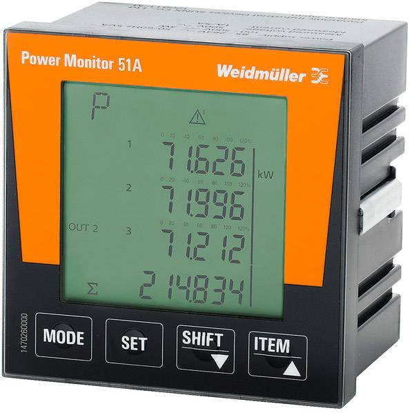 Weidmüller POWER MONITOR 51A Appareil de mesure numérique à encastrer