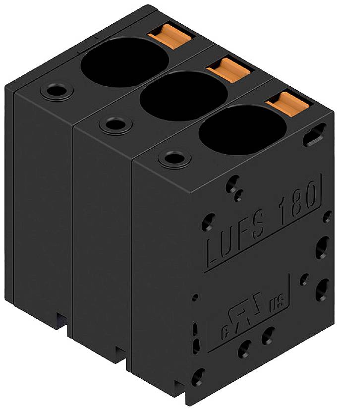 Bornier à vis Weidmüller LUFS 10.00/03/180V 5.0SN BK BX 2492120000 16 mm² Nombre de pôles 3 noir 40 pc(s)