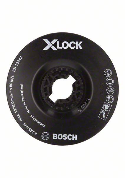 Plateau de ponçage Bosch X-LOCK, 125 mm, souple Bosch Accessories 2608601714