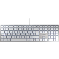 CHERRY KC 6000 Slim für MAC USB Clavier allemand, QWERTZ, Mac argent, blanc CHERRY KC 6000 Slim für MAC USB Clavier allemand, QWERTZ, Mac argent, blanc
