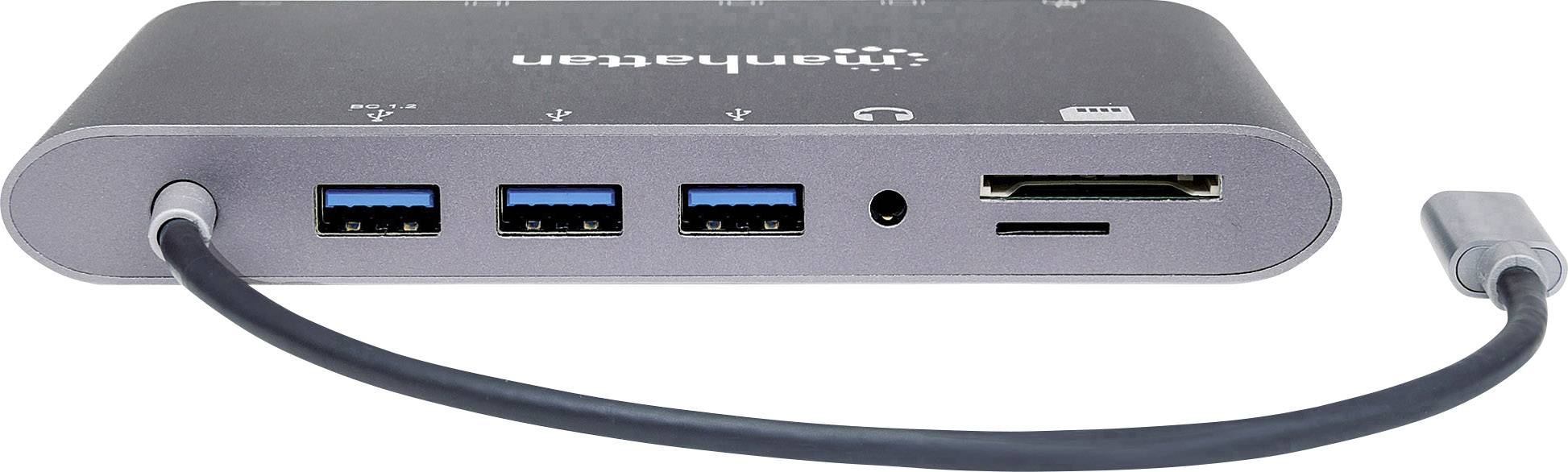 Manhattan Station d'accueil USB-C® Convient pour les marques: universel avec fonction de chargement