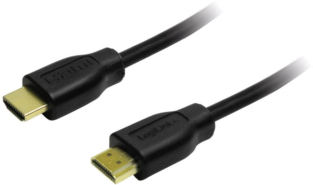 Câble de raccordement LogiLink HDMI Fiche mâle HDMI-A, Fiche mâle HDMI-A 7.50 m noir CH0045 4K UHD Câble HDMI