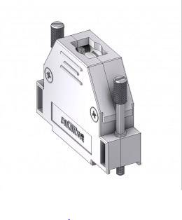 Deltron Connectors DHM 25 UN4 Capot SUB-D Nombre de pôles: 25 plastique, métallisé 180 ° métal 1 pc(s)