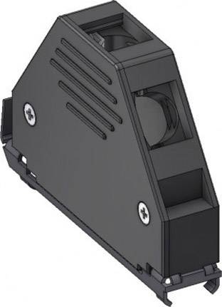 Deltron Connectors DCE 37 Capot SUB-D Nombre de pôles: 37 plastique 180 °, 45 ° noir 1 pc(s)