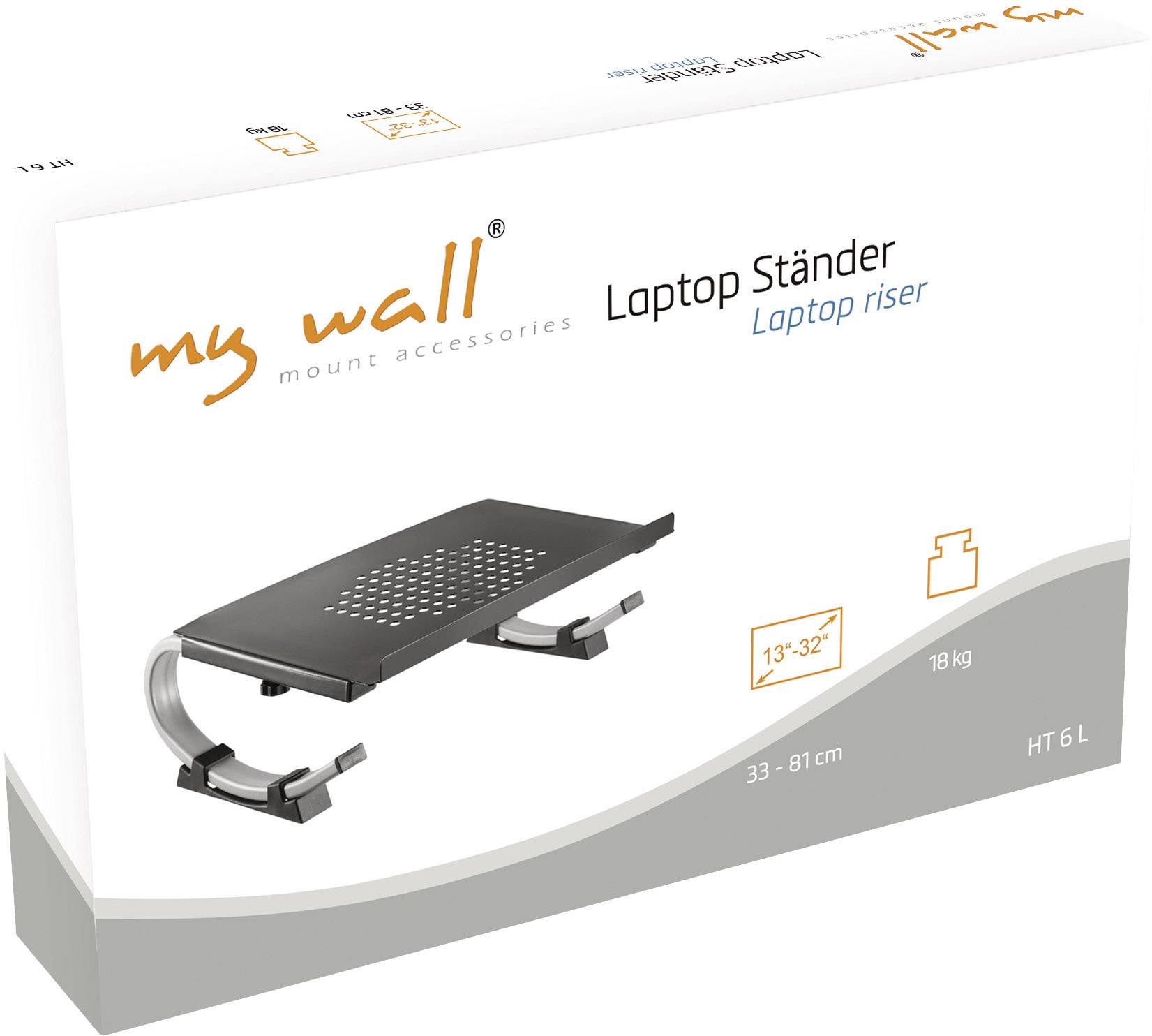 My Wall HT6L Support d'ordinateur portable réglable en hauteur, inclinable
