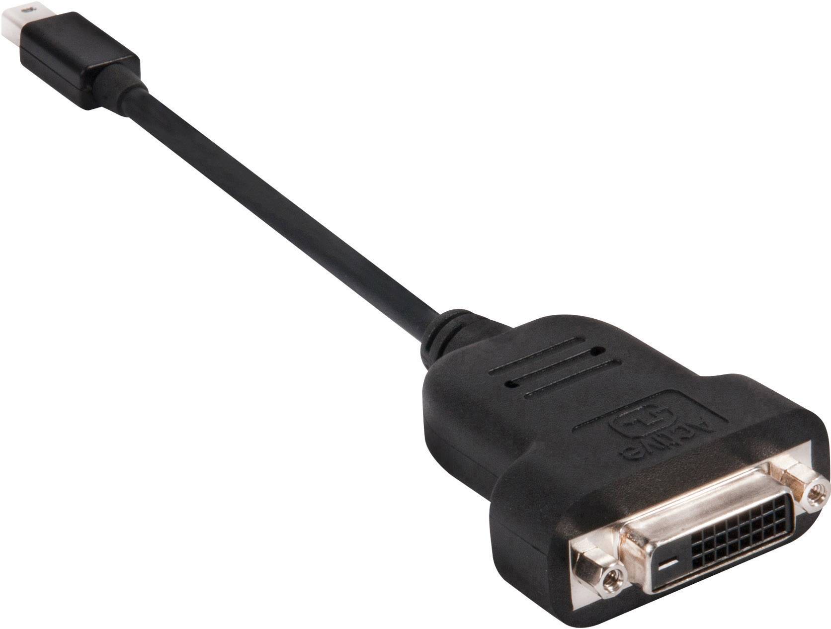club3D Mini-Display / DVI Câble adaptateur Fiche mâle Mini DisplayPort, Fiche mâle DVI-D 24+1 pôles 0.10 m noir CAC-1152 sans