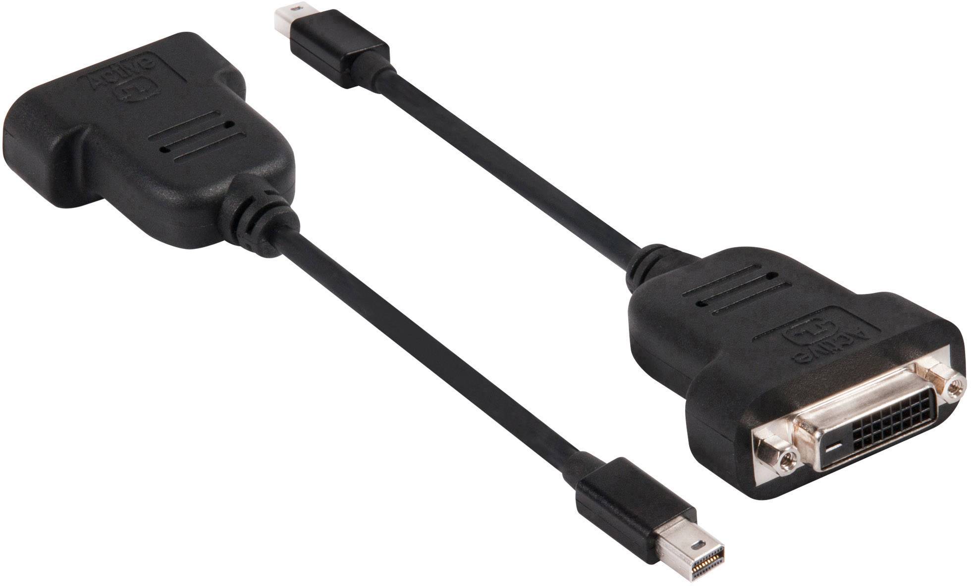 club3D Mini-Display / DVI Câble adaptateur Fiche mâle Mini DisplayPort, Fiche mâle DVI-D 24+1 pôles 0.10 m noir CAC-1152 sans