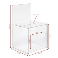 Sigel Urne avec fente, compartiment supplémentaire VA152 transparent (l x H x P) 210 x 368 x 210 mm 1 pc(s) Sigel Urne avec fente, compartiment supplémentaire VA152 transparent (l x H x P) 210 x 368 x 210 mm 1 pc(s)