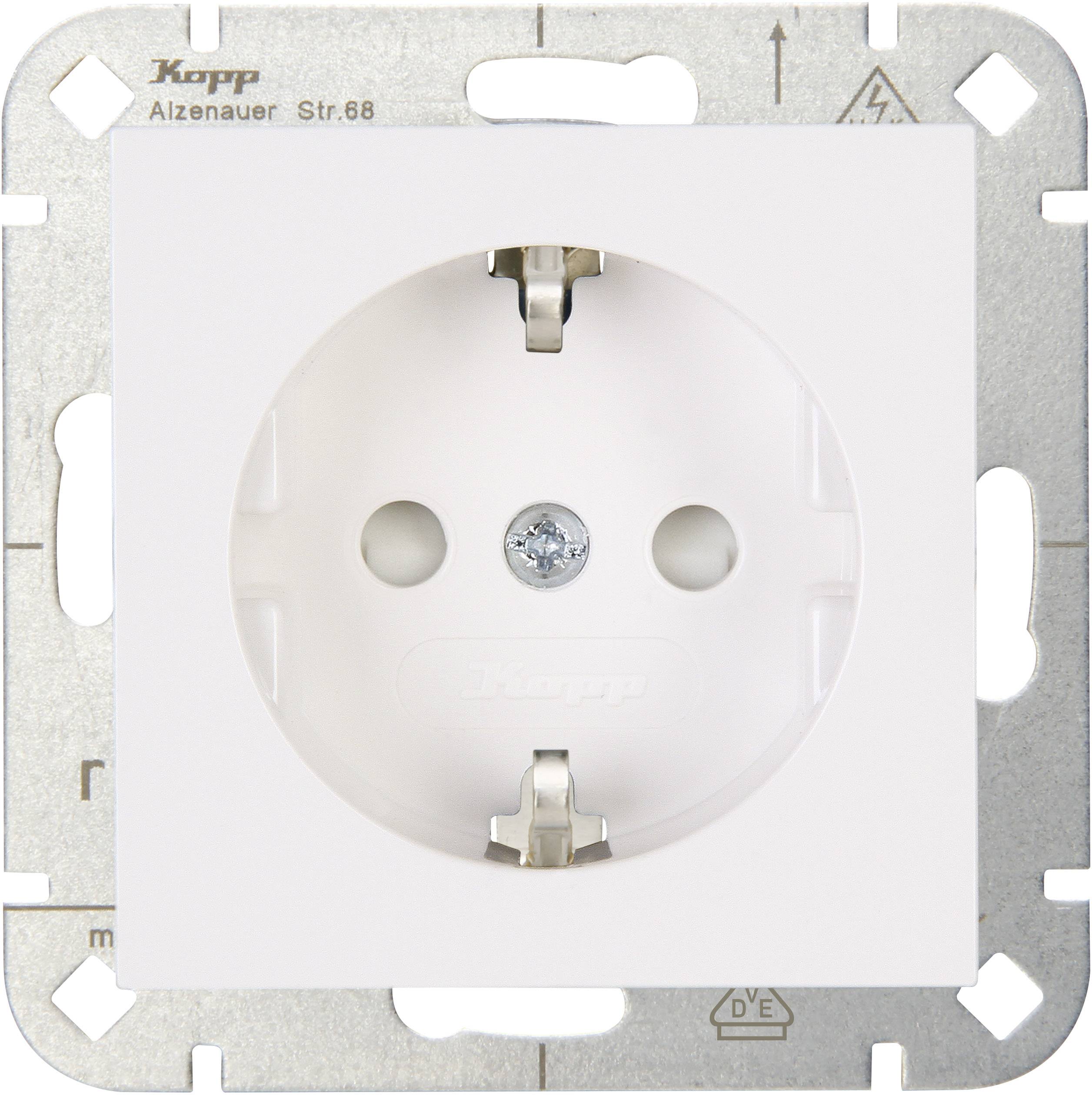 Kopp simple Insert Prise 2P+T HK 07 blanc pur 940029009 1 pc(s)