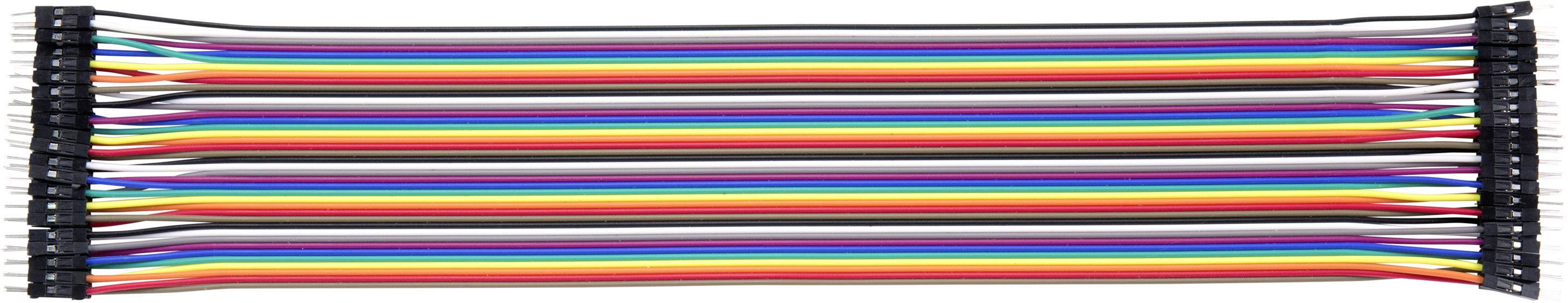 Renkforce JKMM403 Câble de cavalier Arduino, Banana Pi, Raspberry Pi® [40x Pontage filaire de prise mâle - 40x Pontage filaire de