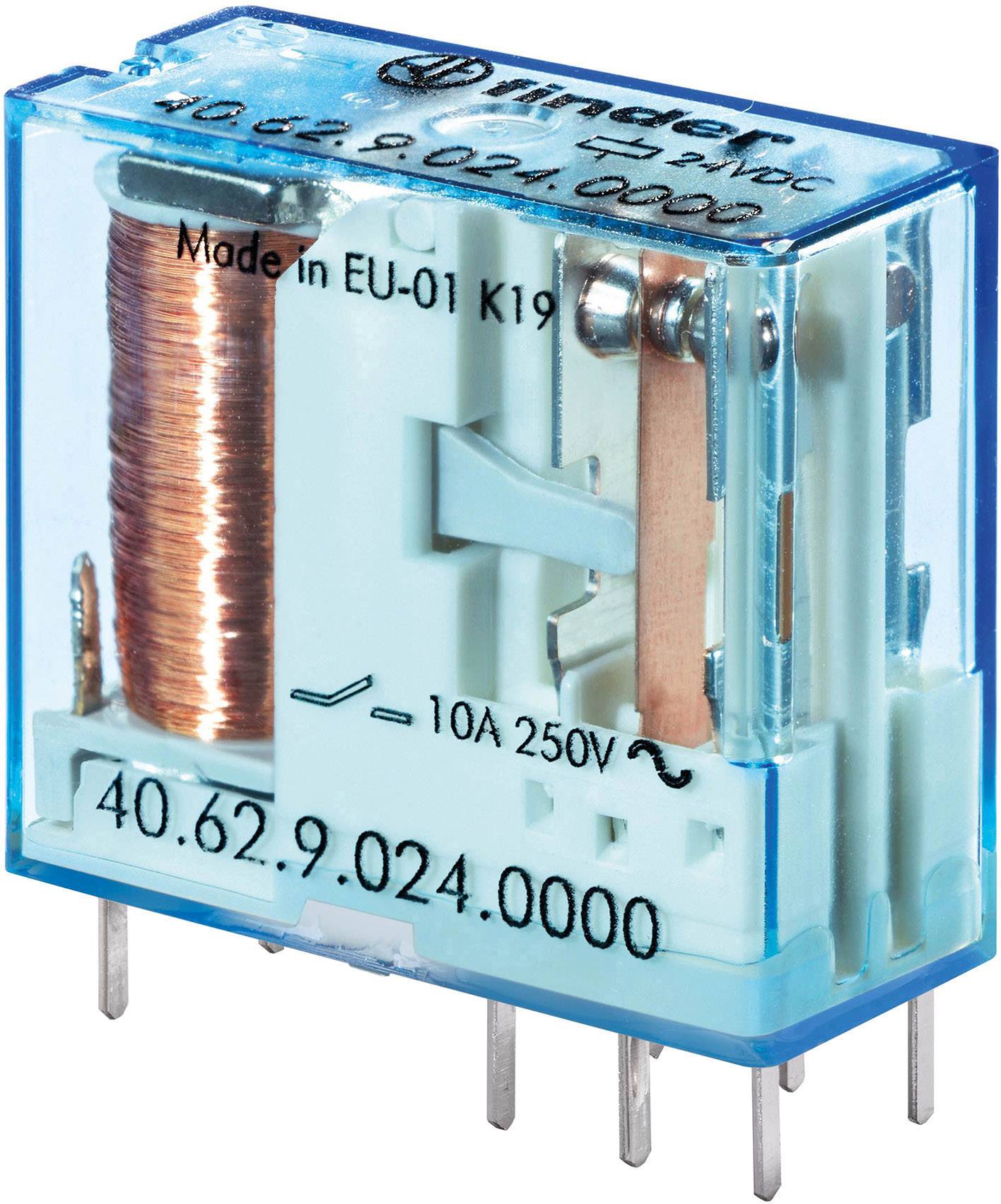Relais pour circuits imprimés Finder 40.62.9.012.4000 12 V/DC 10 A 2 inverseurs (RT) 1 pc(s)