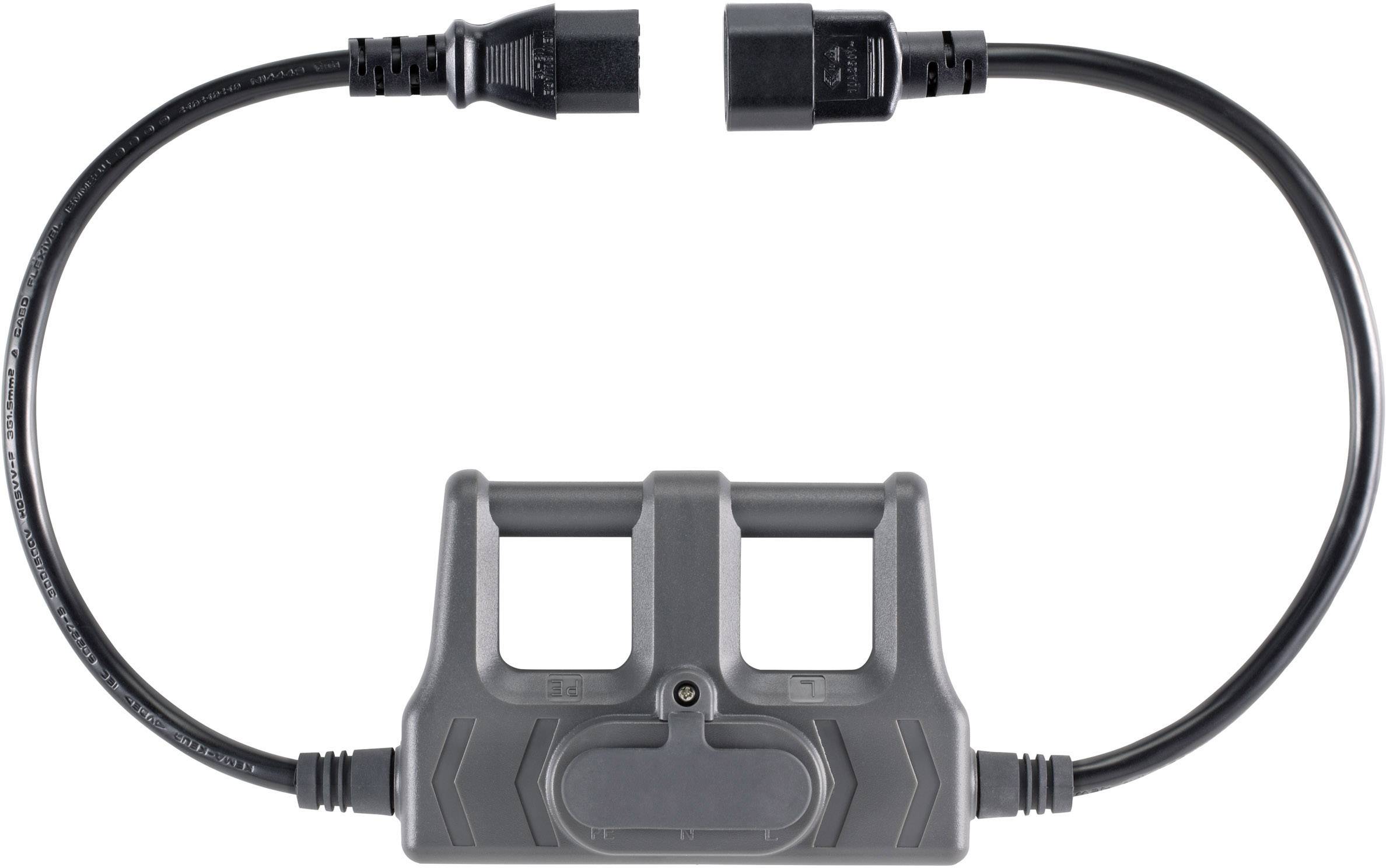 VOLTCRAFT CAA-1L 10 Adaptateur de mesure Secteur mâle C14 - Secteur femelle C13 gris foncé