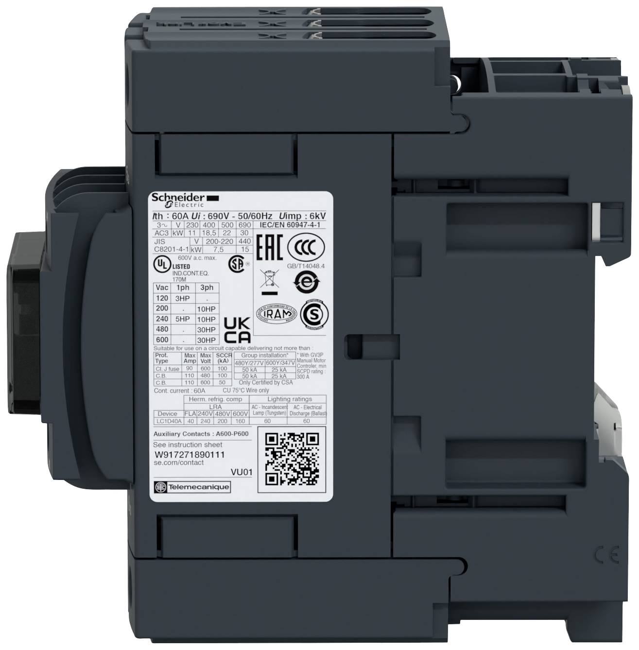 Schneider Electric LC1D40AP7 Contacteur de puissance 1 pc(s)