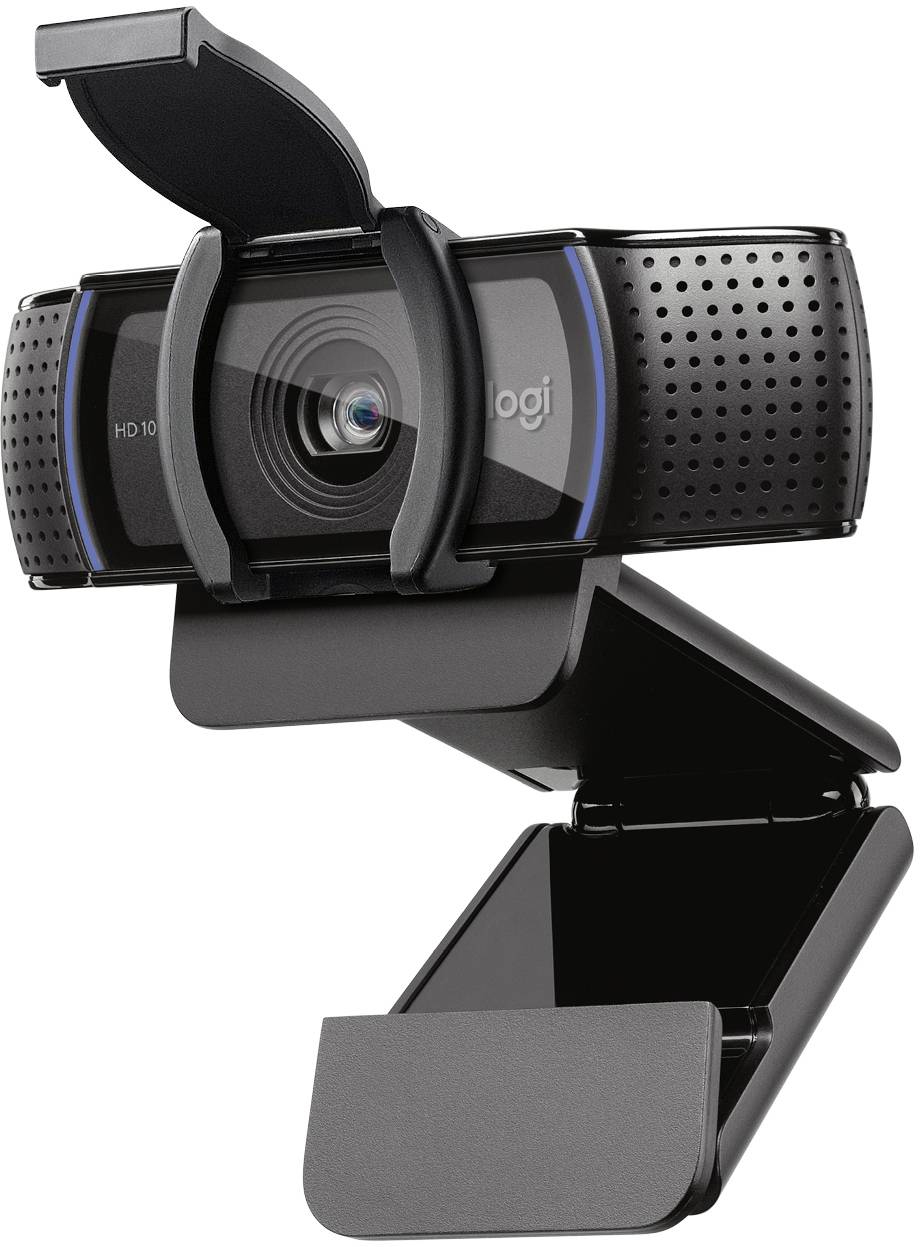 Webcam Full HD Logitech C920s HD Pro 1920 x 1080 Pixel, 1280 x 720 Pixel support à pince
