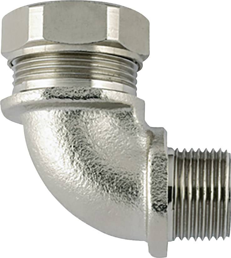 Raccord métallique à filetage externe aux deux extrémités, utilisé comme pièce de connexion dans les systèmes de tuyauterie pour liquides ou gaz.