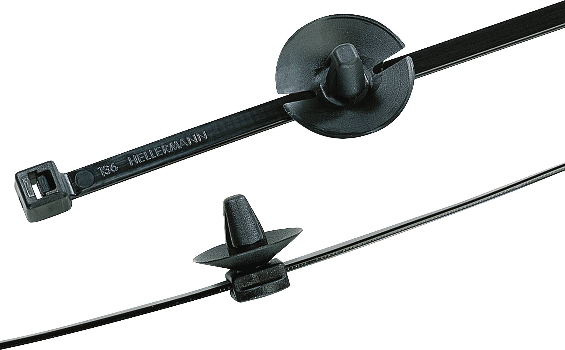 HellermannTyton 156-01146 PT2AP3SFT6.5-PEEK-BGE Serre-câble beige avec pied ancre 1 pc(s)
