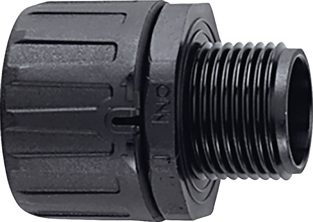 HellermannTyton 166-21009 HG67-S-M63-PA66-BK Raccord de tuyau noir droit 1 pc(s)