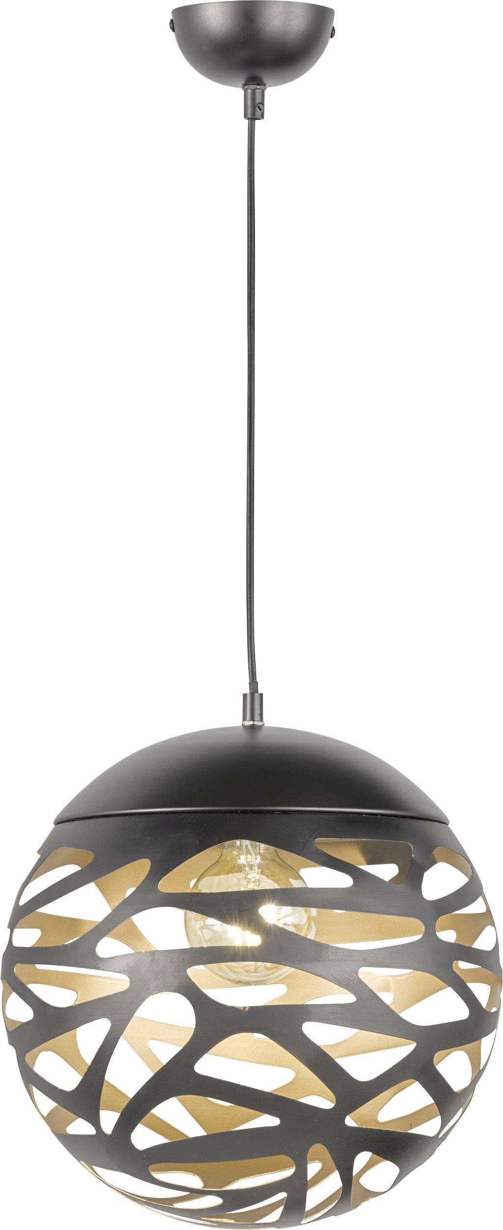 WOFI Rachel 6363.01.46.8300 Luminaire à suspendre LED E27 60 W noir, or