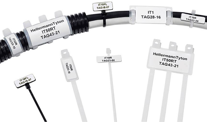 HellermannTyton 596-12259 TAG43-16TD1-892-WH-892-WH Etiquette pour impression laser