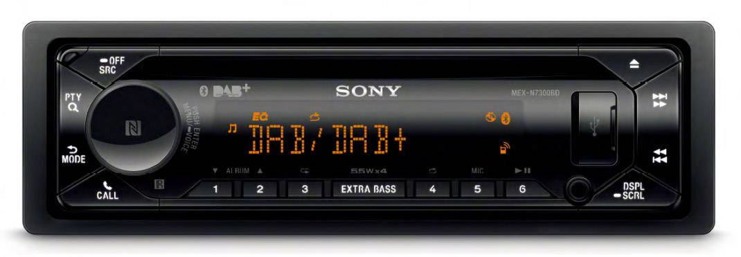 Sony MEX-N7300KIT Autoradio tuner DAB+, kit mains libres bluetooth