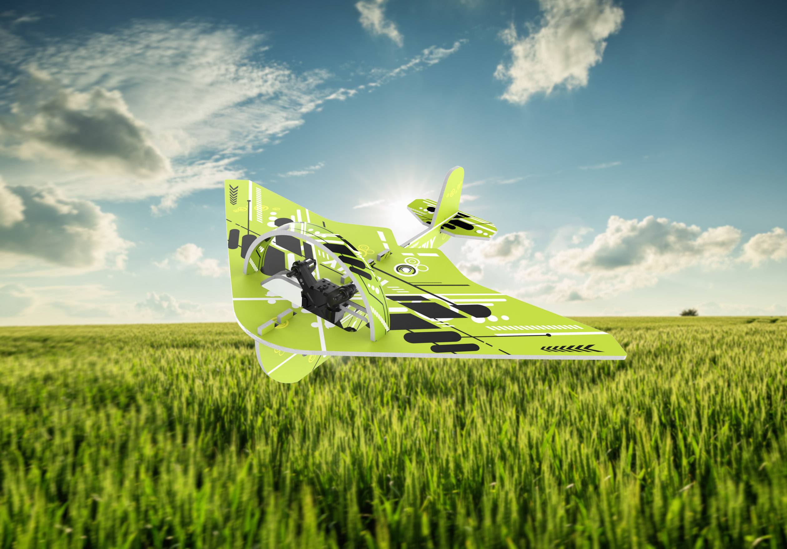 Reely 2in1 Droneglider Drone quadricoptère prêt à voler (RtF) débutant