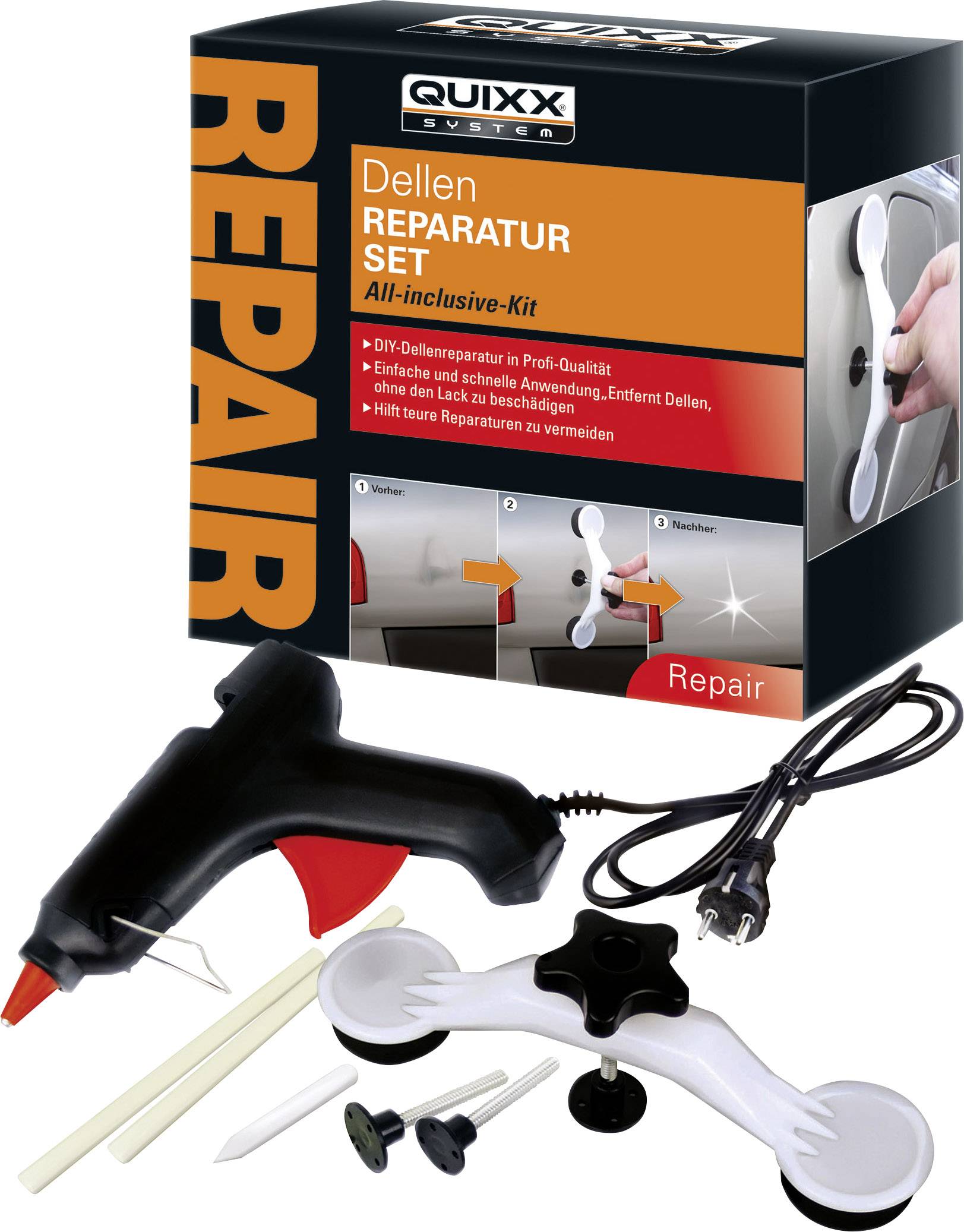 Kit de Réparation de Bosses : Kit tout-en-un de haute qualité pour la réparation de bosses en DIY. Le set comprend des outils pour réparer les bosses de voiture.