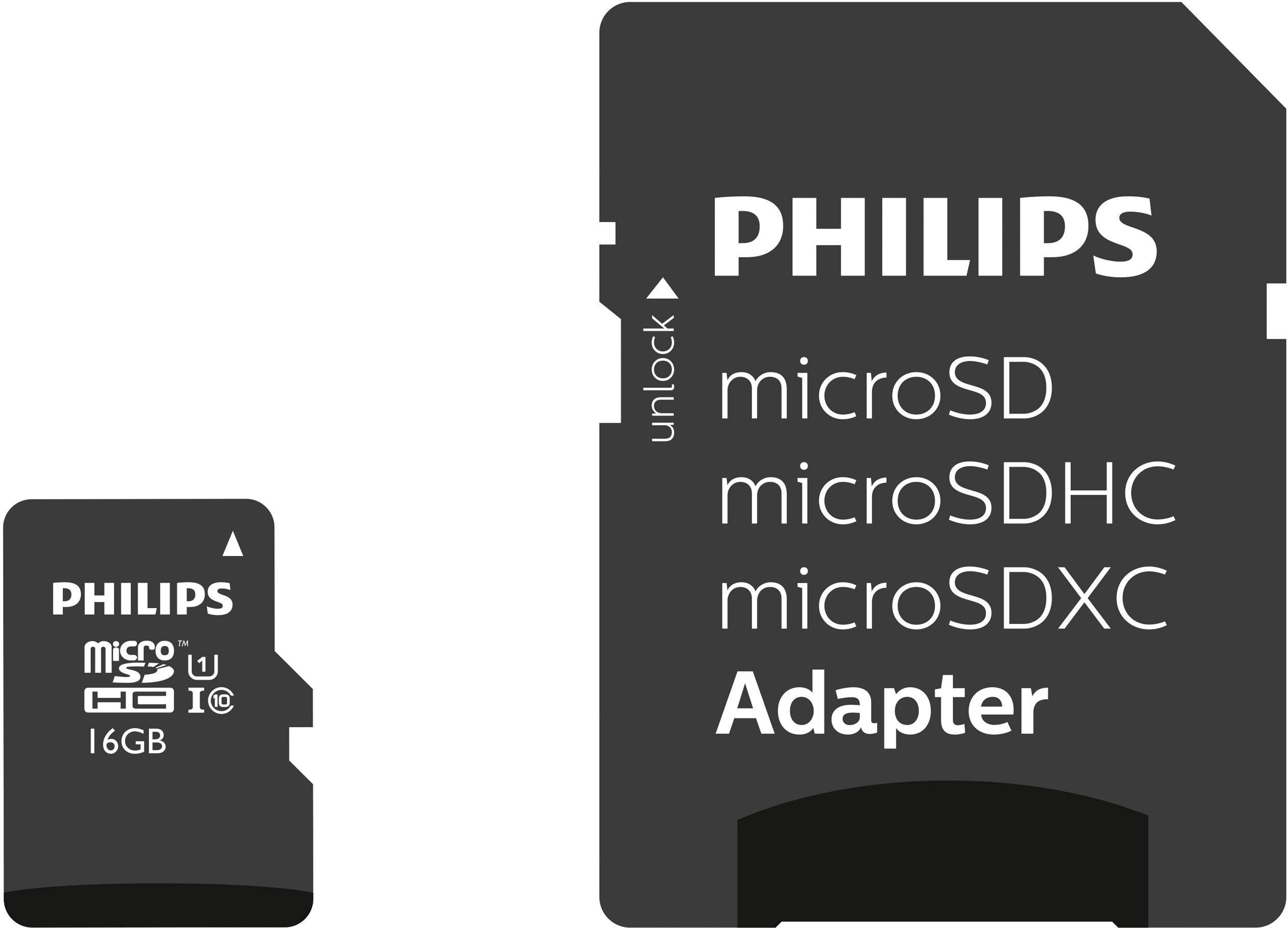 Carte microSDHC Philips 32 GB Class 10 avec adaptateur SD