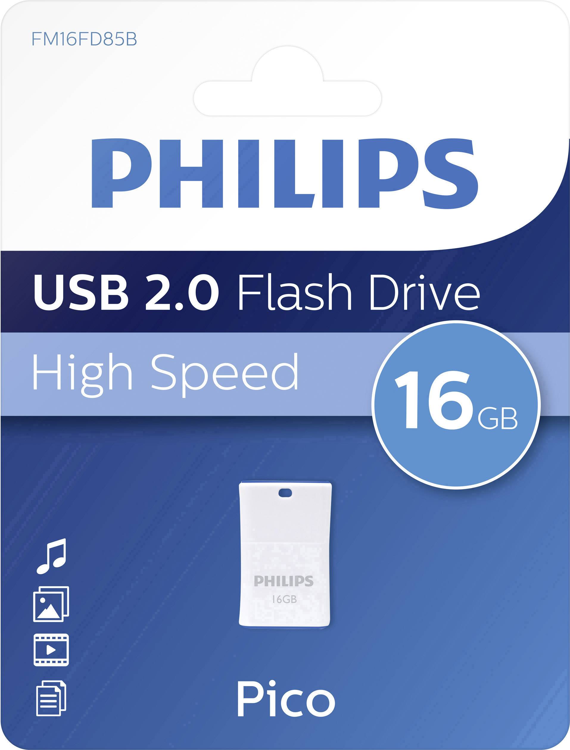 Philips PICO Clé USB 16 GB bleu FM16FD85B/00 USB 2.0
