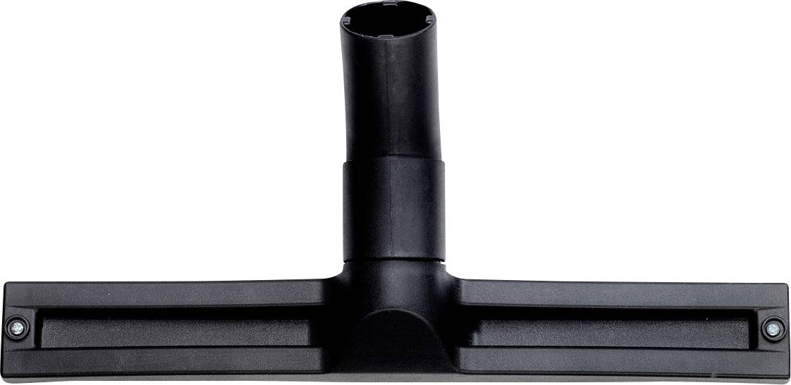 Buse de sol noire pour aspirateur, à forme large et surface lisse, optimale pour le nettoyage des sols durs.