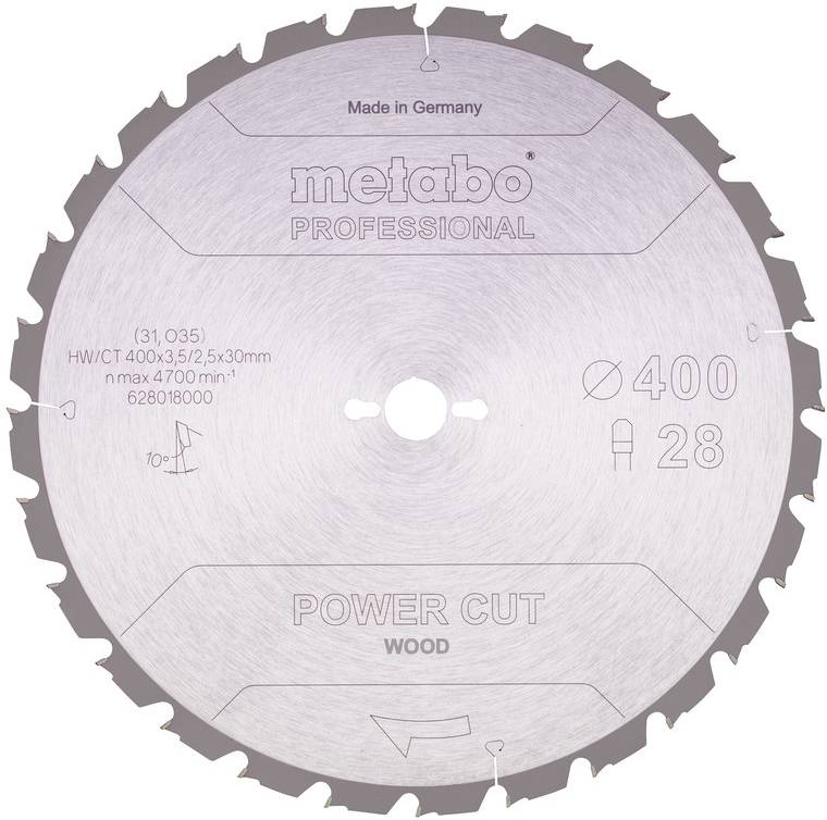 Metabo 628018000 Lame de scie circulaire 400 mm 1 pc(s)
