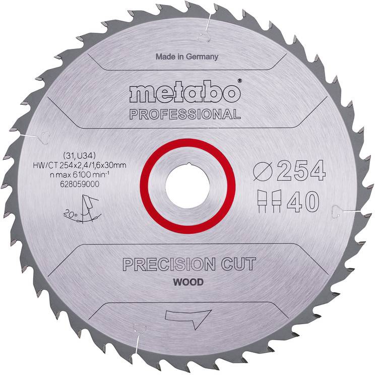 Metabo 628059000 Lame de scie circulaire 254 mm 1 pc(s)