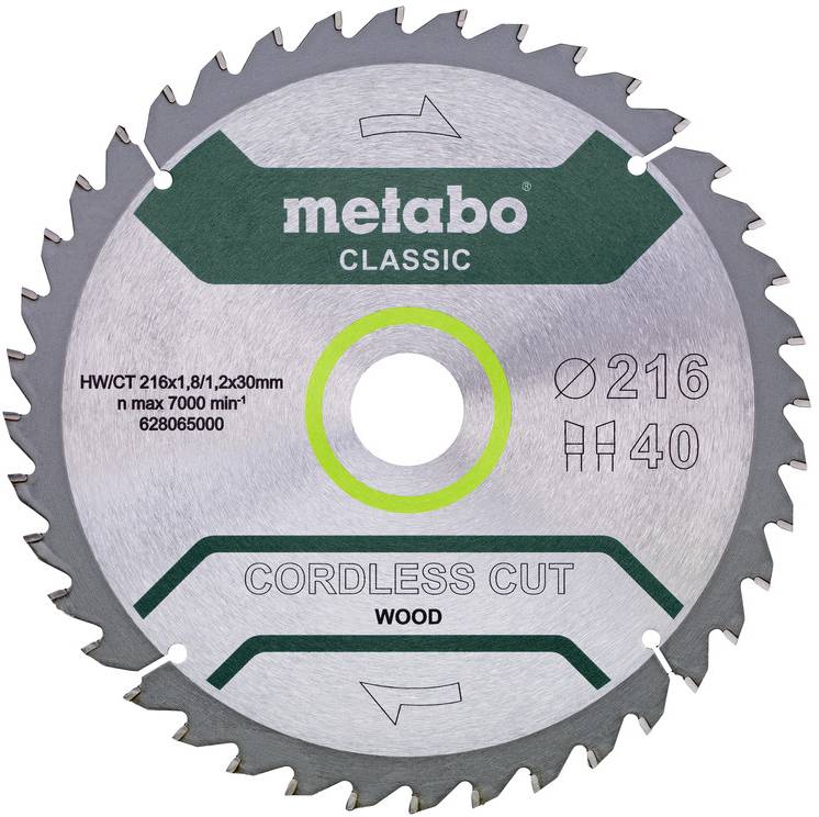 Metabo 628065000 Lame de scie circulaire 216 mm 1 pc(s)
