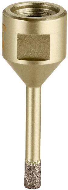 Foret avec tête de coupe revêtue de diamant, de forme cylindrique avec des fentes de ventilation, adapté pour percer des matériaux durs.