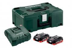 Metabo Basic-Set 2 x LiHD 4.0 Ah 685130000 Batterie pour outil et chargeur 18 V 4 Ah