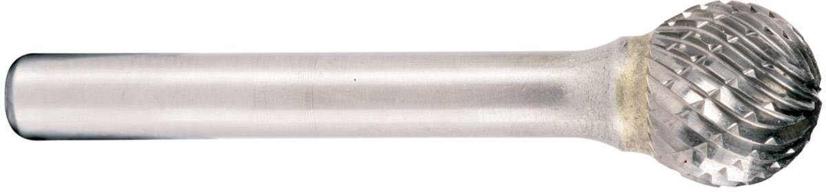 Un fraiseur en carbure avec tête ronde cannelée et tige cylindrique, utilisé pour le meulage et le fraisage.