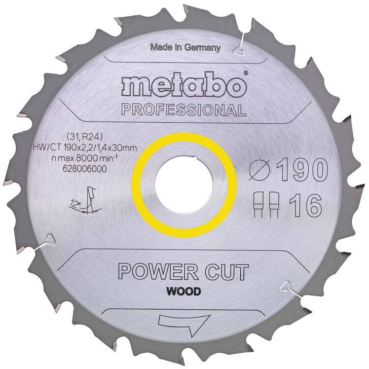 Metabo 628001000 Lame de scie circulaire 152 mm 1 pc(s)