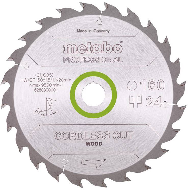Metabo 628030000 Lame de scie circulaire 160 mm 1 pc(s)