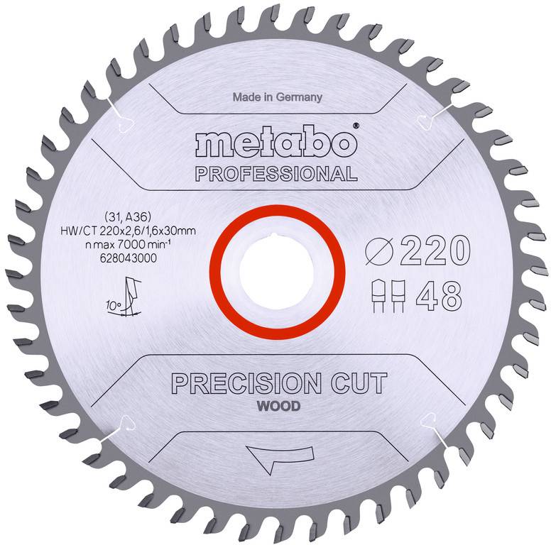 Metabo 628043000 Lame de scie circulaire 220 mm 1 pc(s)