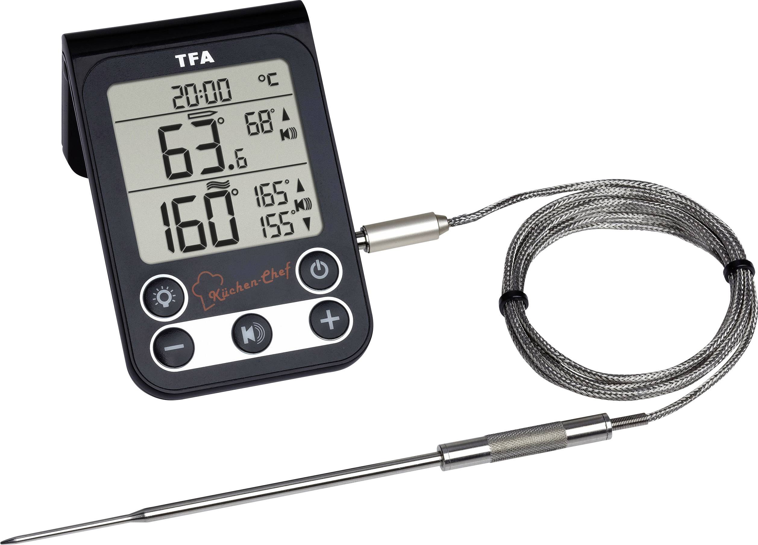 TFA Dostmann 14.1512.01 KÜCHEN-CHEF Thermomètre de barbecue noir