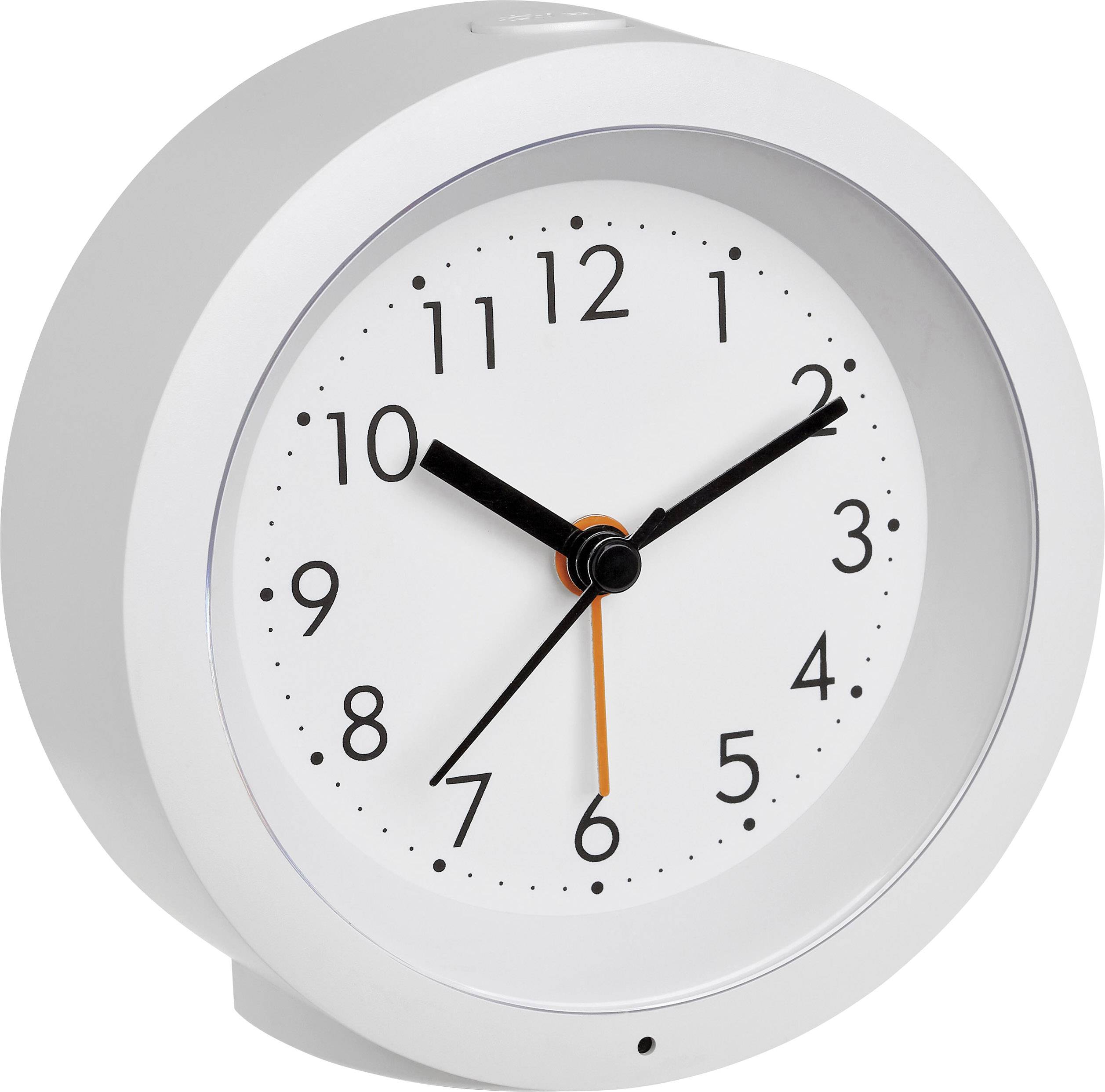 TFA Dostmann 60.1029.02 à quartz Réveil blanc Heures de réveil 1 mécanisme d'horloge silencieux