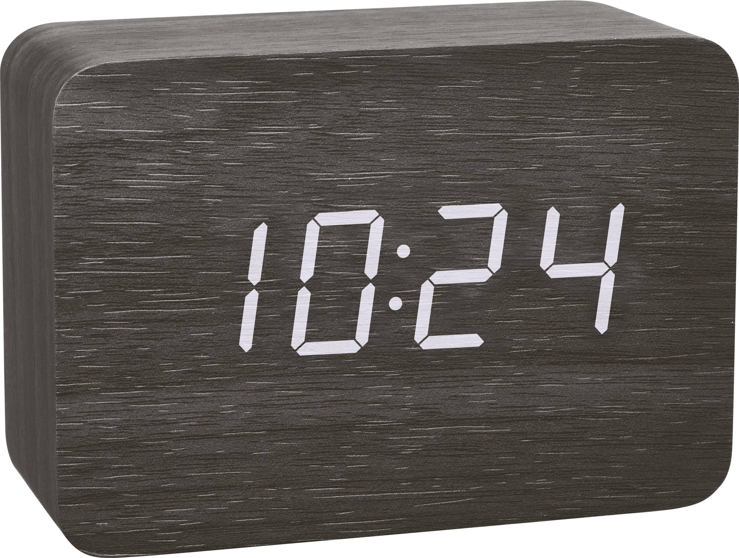 TFA Dostmann 60.2549.01 radiopiloté(e) Réveil bois, noir Heures de réveil 1