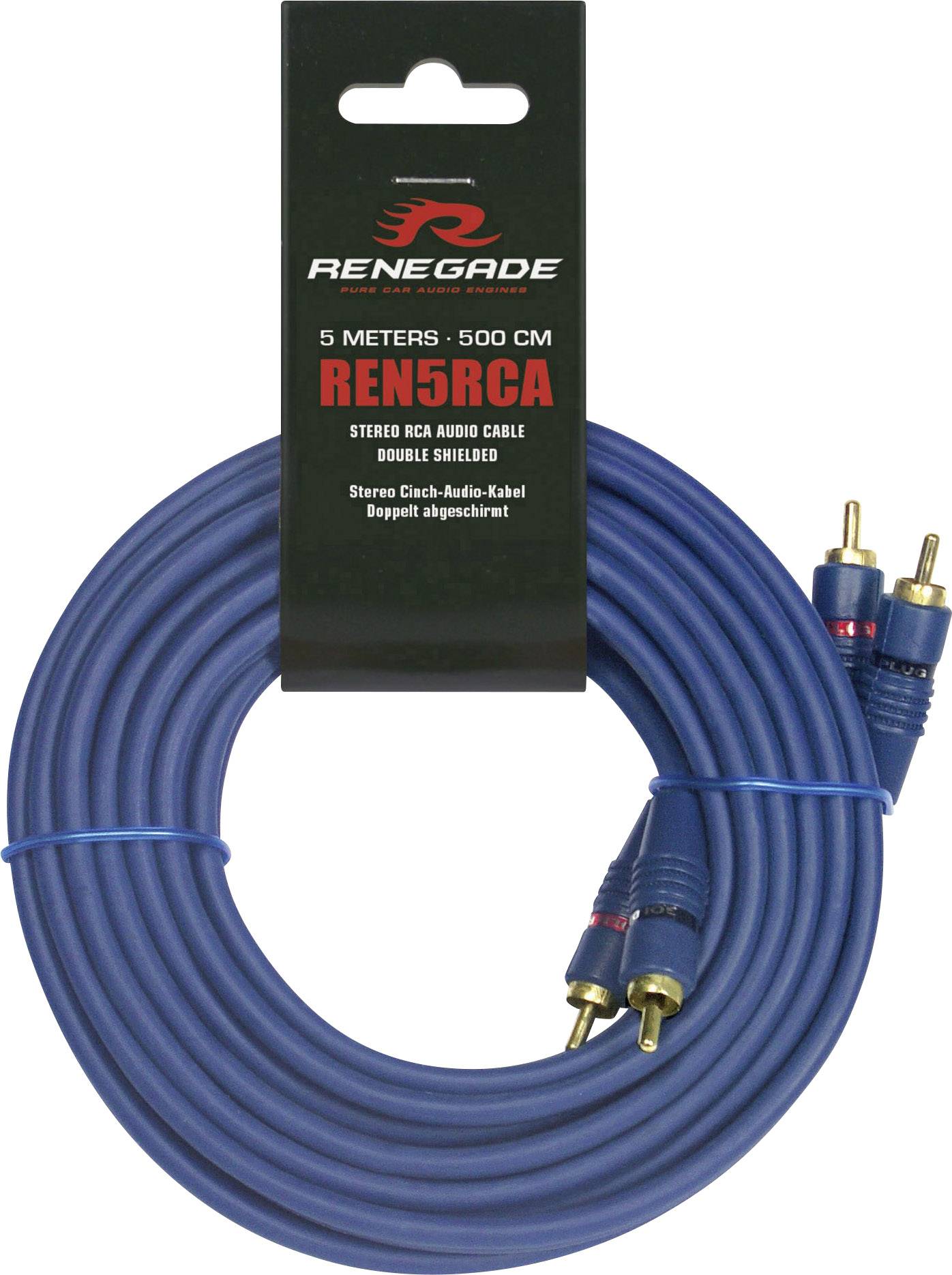 Renegade Ren5RCA Câble RCA 5.00 m [2x Cinch-RCA mâle - 2x Cinch-RCA mâle]
