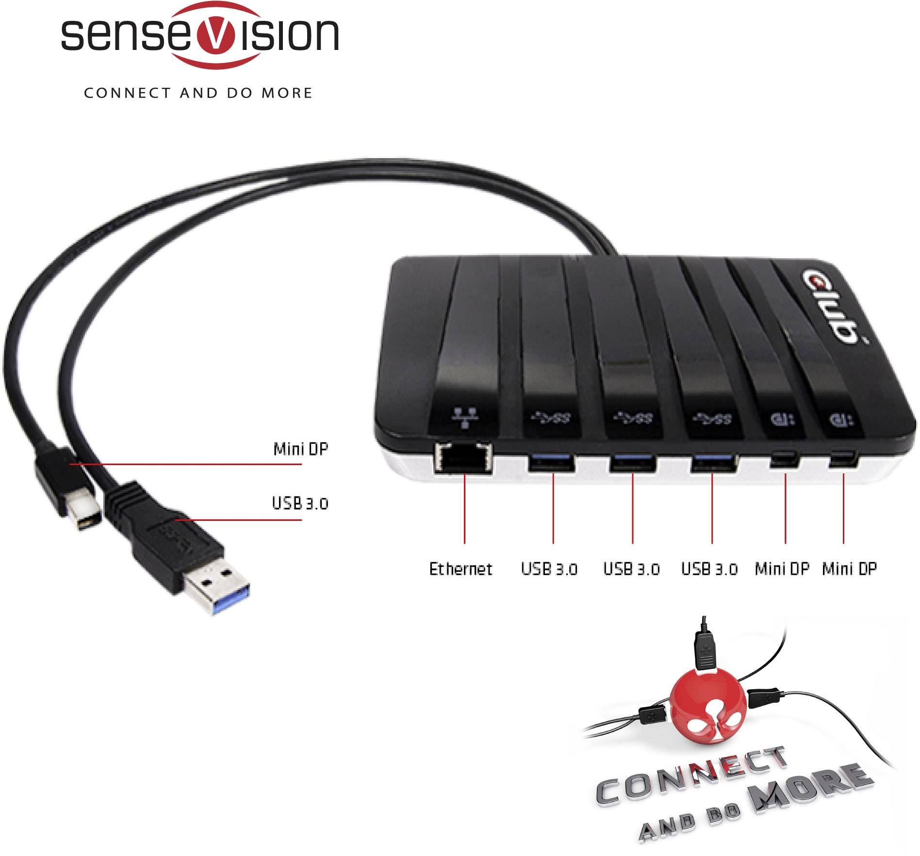 Club3D DisplayPort / USB Adapter Schwarz