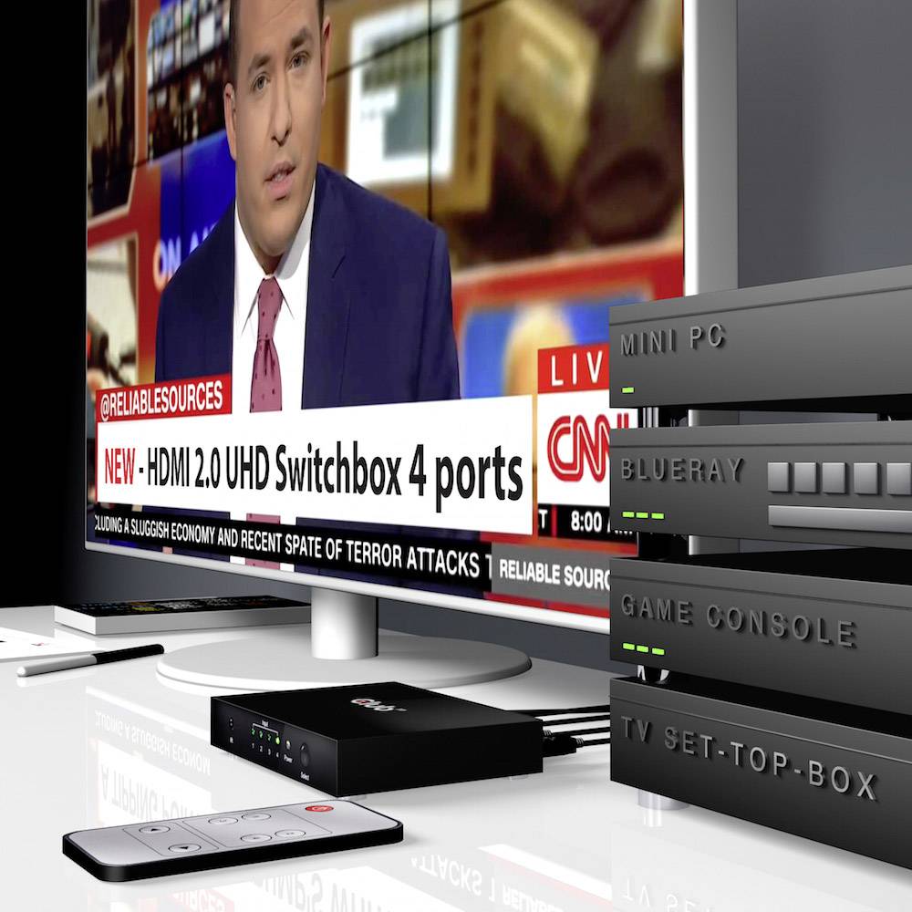 club3D CSv-1370 4 ports Switch HDMI 4096 x 2160 pixels